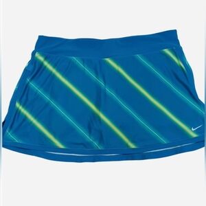 Nike DRI-FIT Tennis Skirt Diagonal Stripe Skort Built-In Shorts Women's Large